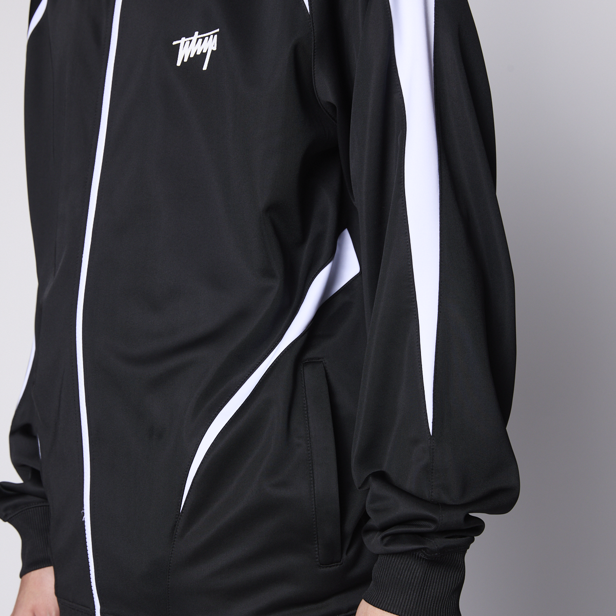 Polerón Whatup Full Zipper Black White