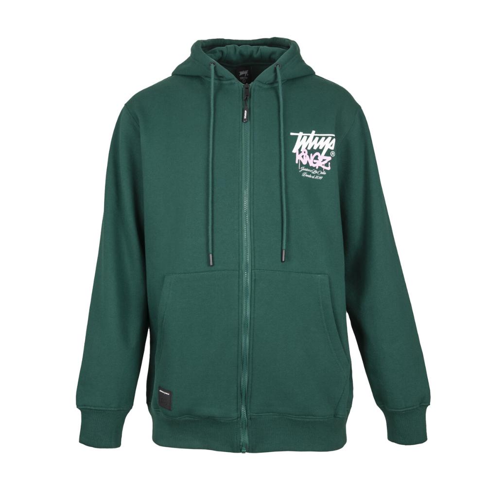 Polerón King of Street Full Zipper Green