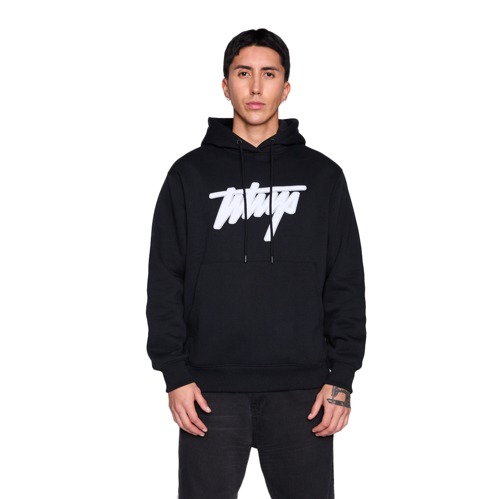 Polerón Whatup Hoodie Black White v26