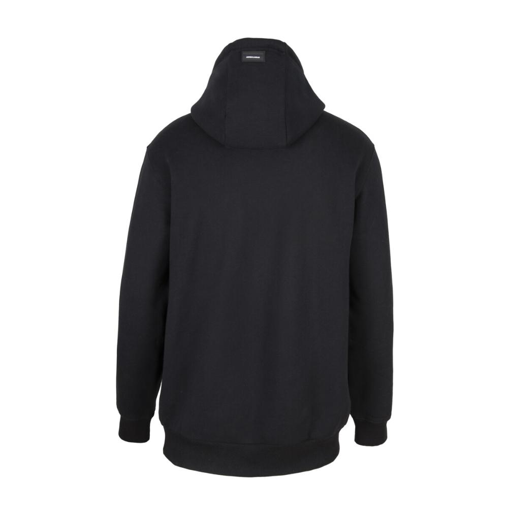 Poleron Hoodie Black Small Logo White