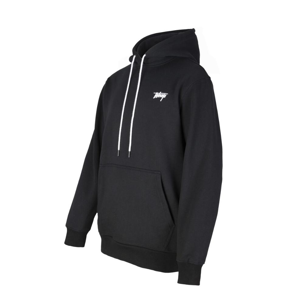 Poleron Hoodie Black Small Logo White