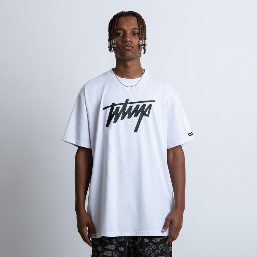 Polera V3 Logo White Black