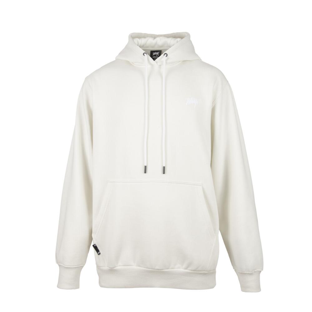 Poleron Hoodie Gray Small Logo White