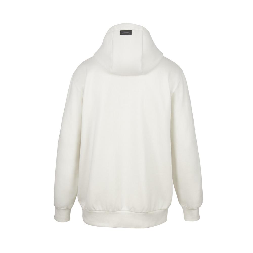 Poleron Hoodie Gray Small Logo White