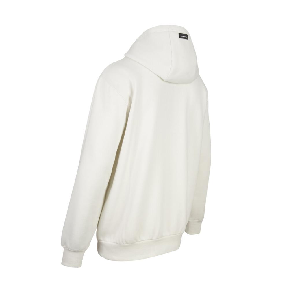 Poleron Hoodie Gray Small Logo White
