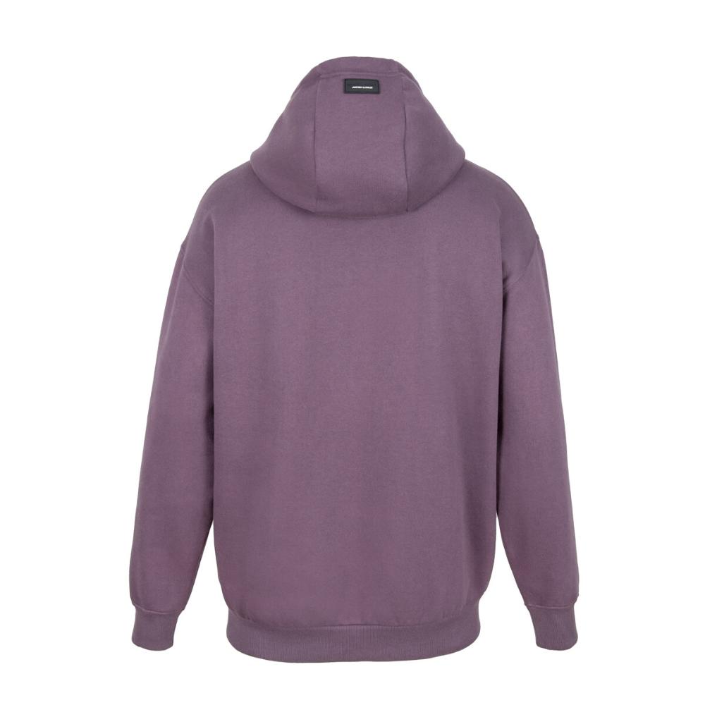 Poleron Hoodie Oversize Logo Embossed Purple