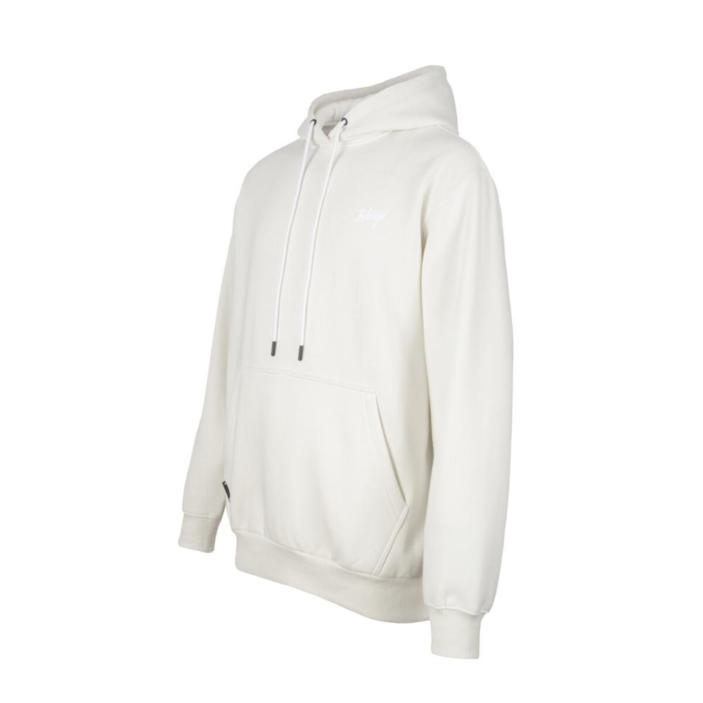 Poleron Hoodie Gray Small Logo White