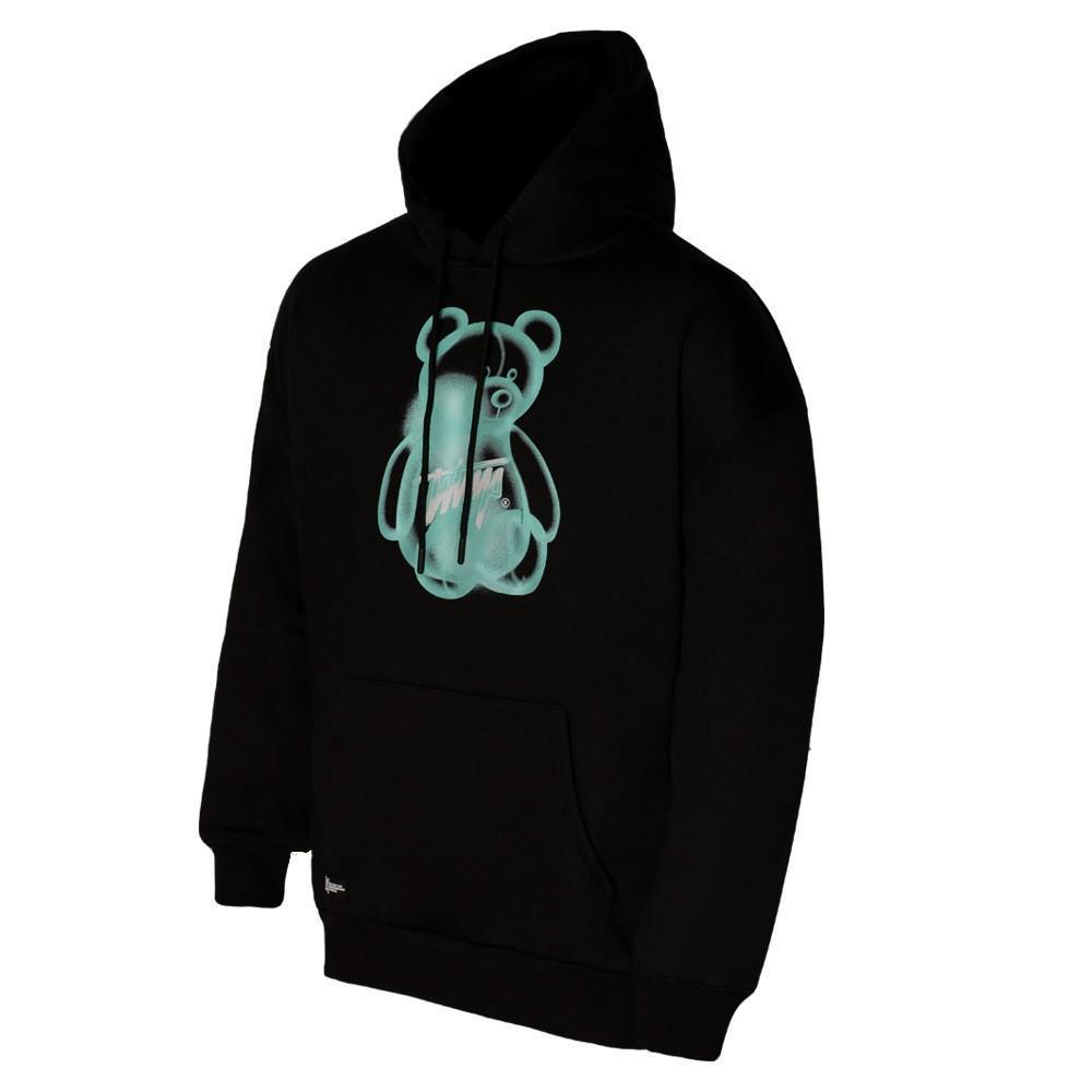 Polerón Hoodie Men Oversize Bear Black