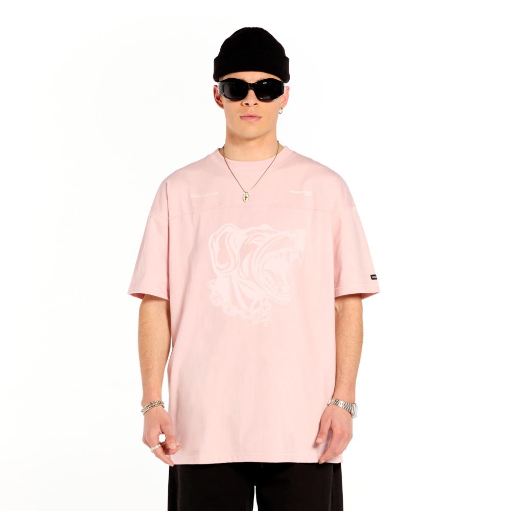 Polera Whatup Hombre Dog Rosado
